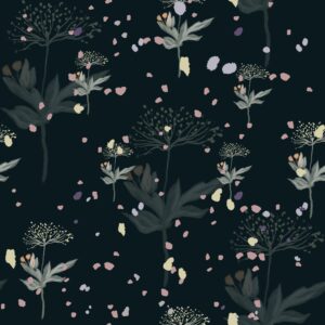 Collections dandelion pattern deep forest
