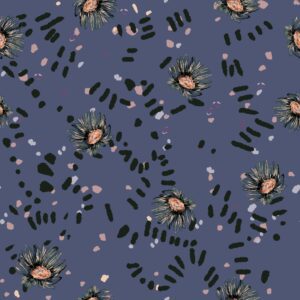Collections florals and lines deep slate background