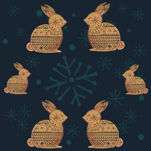 Collections midnight meadow bunny dance cw02